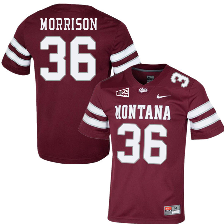 Montana Grizzlies #36 Ty Morrison College Football Jerseys,Uniforms Stitched Sale-Maroon